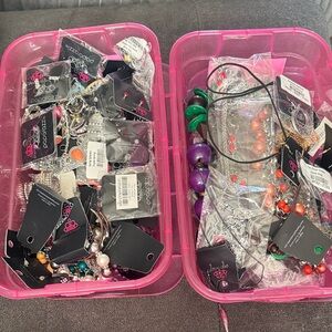 paparazzi Pink Storage Trays of Assorted Jewelry